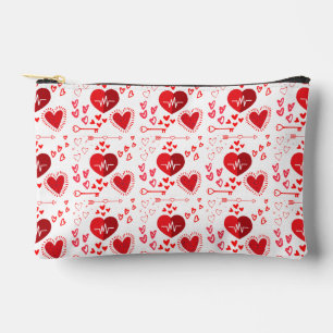 Pochette À Accessoires Cœurs d'amour rouges mignons