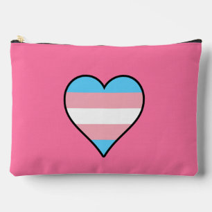 Pochette À Accessoires cœurs de fierté transgenre