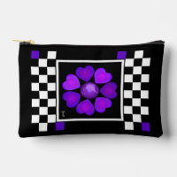 Coeurs violets B&W battants