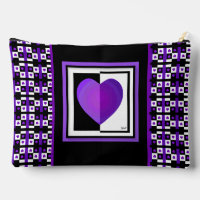 Coeurs violets B&W battants