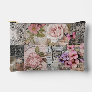 Pochette À Accessoires Collage Abstrait rose Elegant Girly