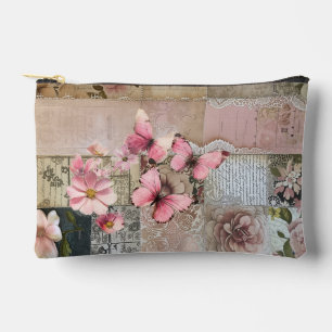 Pochette À Accessoires Collage Abstrait rose Elegant Girly