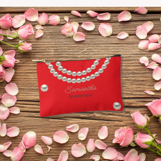 Pochette À Accessoires Collier Red Pearl