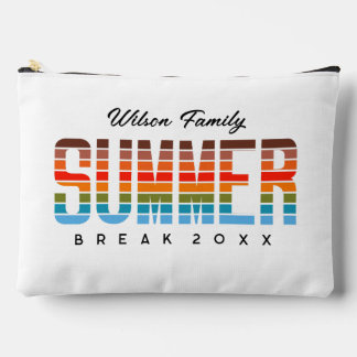 Pochette À Accessoires Colorful Summer Sunset Beach Family Vacation 