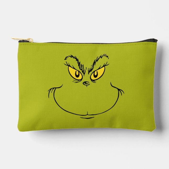 Pochette À Accessoires Comment Grinch Stole Visage de Noël (Recto)