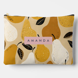 Pochette À Accessoires Conception de fruits de poire d'automne personnali