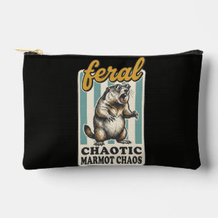 Pochette À Accessoires Conception de mème de chaos de marmotte chaotique