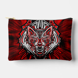 Pochette À Accessoires Conception de totem tribal Haida de loup