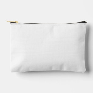 Pochette À Accessoires Conception simple blanche personnalisée Ajouter un