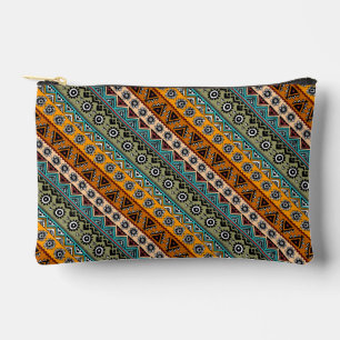 Pochette À Accessoires Conceptions de motifs aztèques ethniques colorés