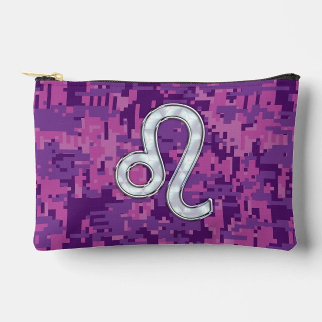Pochette À Accessoires Connexion Leo sur Camouflage numérique Fuchsia ros (Recto)