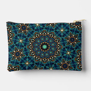 Pochette À Accessoires Cool Moderne tendance Turquoise Dot Art Design