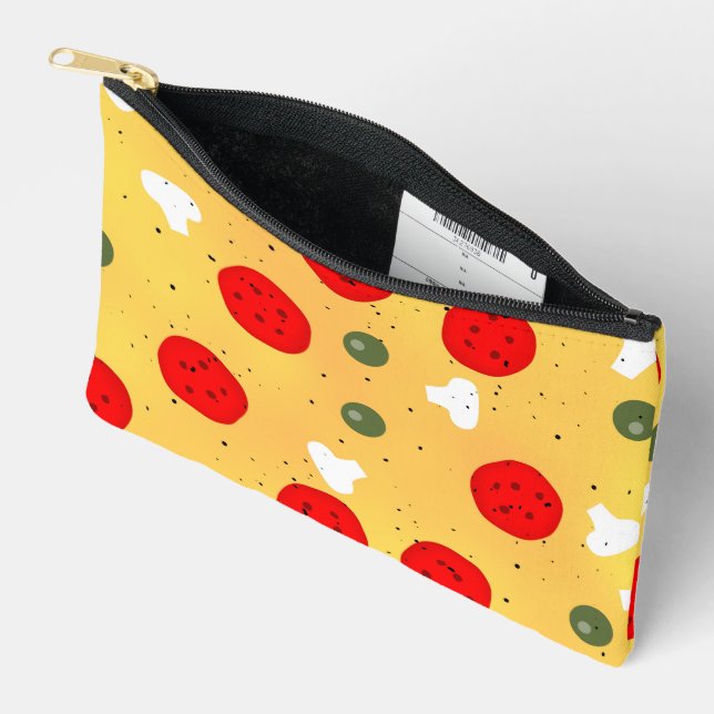 Pochette À Accessoires Cool plaisir pizza pepperoni champignon (Ouvrir)