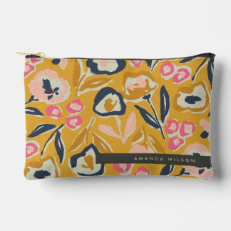 Pochette À Accessoires Cottage Garden Hand-Drawn Bold Inky Floral Pattern