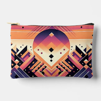 Pochette À Accessoires Coucher de soleil géométrique - Symétrie en gras