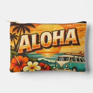 Pochette À Accessoires Coucher de soleil sur la plage d'Aloha dans le sty