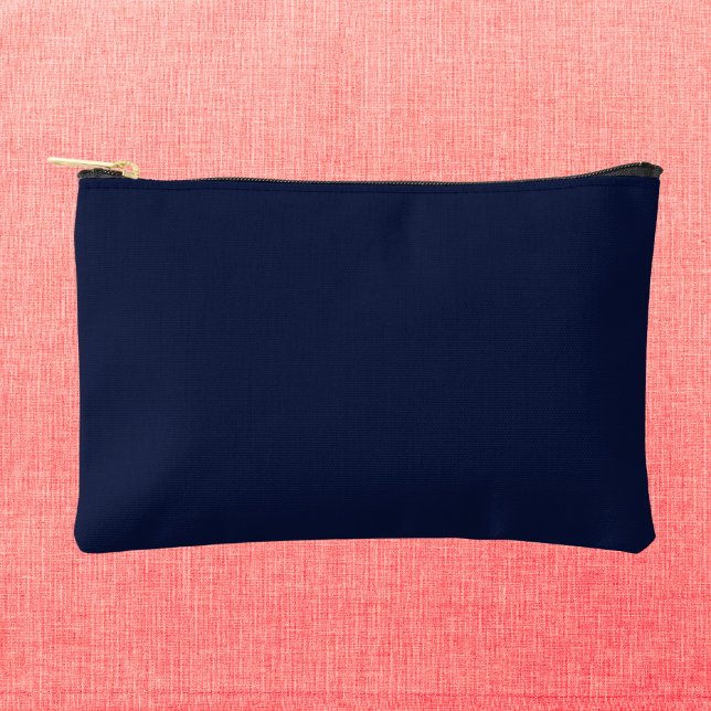 Pochette À Accessoires Couleur solide bleu marine de minuit (Créateur téléchargé)