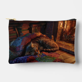 Pochette À Accessoires Cozy Cabin Cat Nap Scene Pouch