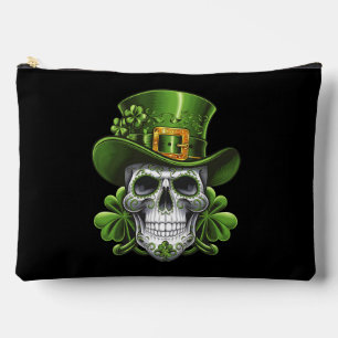 Pochette À Accessoires Crâne de sucre Saint-Patrick Trèfle