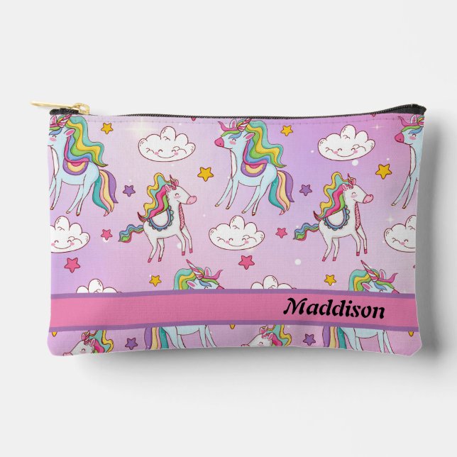 Pochette À Accessoires Crayon de Motif unicorne mou (Recto)