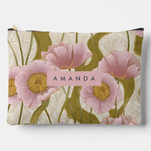 Pochette À Accessoires Création florale personnalisée aux coquelicots ros