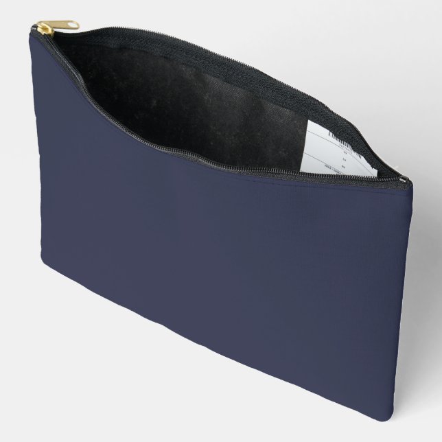 Pochette À Accessoires Créez votre propre bleu gris foncé personnalisé (Ouvrir)