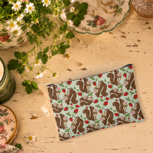 Pochette À Accessoires Crème glacée aux fraises botanique écureuil fantai