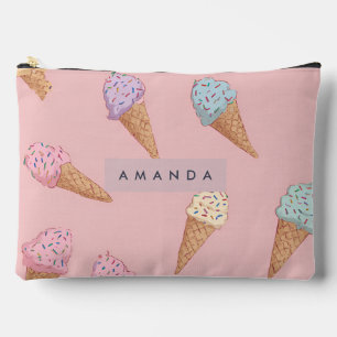 Pochette À Accessoires Crème glacée Cute Pastel personnalisée