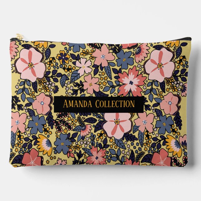 Pochette À Accessoires Custom modern beautiful eye catching multi flowers (Recto)