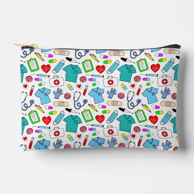 Pochette À Accessoires Cute Doctor Nurse Médicale Fournitures Motif (Recto)