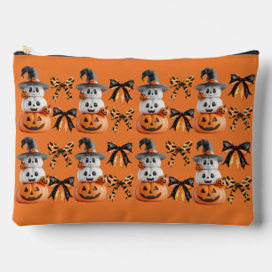 Pochette À Accessoires Cute Éffrayant Coquette Citrouille d'Halloween