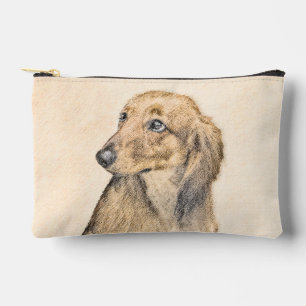 Pochette À Accessoires Dachshund Longhaerienne peinture rouge original ch