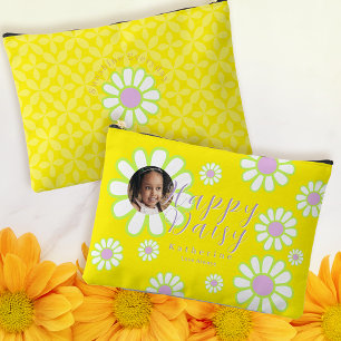 Pochette À Accessoires Daisy Simple Photo Jaune