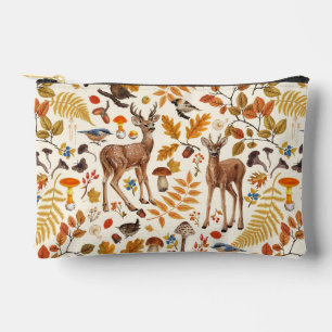Pochette À Accessoires Dans les bois / Cerf d'automne sur le blanc