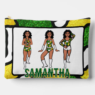Pochette À Accessoires Danseur personnalisé camouflage vert jaune #2