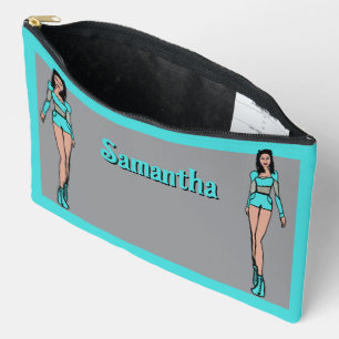 Pochette À Accessoires Danseuse Majorette Personnalisée Aqua #2