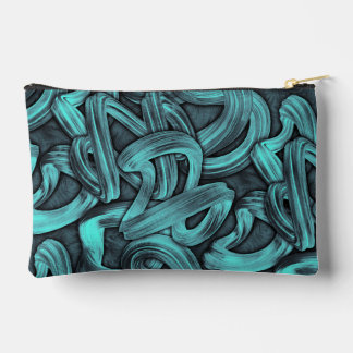 Pochette À Accessoires deep thought - black and teal :