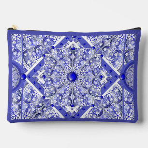 Pochette À Accessoires Dentelle en céramique Bleu de Grèce