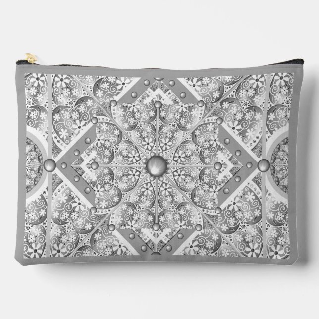 Pochette À Accessoires Dentelle en céramique Gris (Recto)