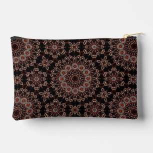 Pochette À Accessoires Design élégant en cuivre et en or Rose Mandala Dot