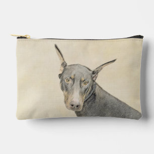 Pochette À Accessoires Doberman Pinscher Peinture Dobie Craché Chien Art