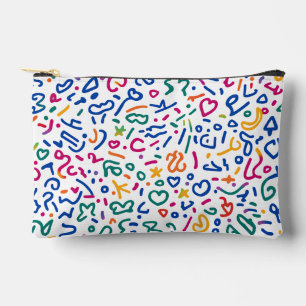 Pochette À Accessoires Doodle amusant formes colorées et vives