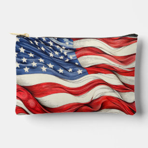 Pochette À Accessoires Drapeau américain des États-Unis