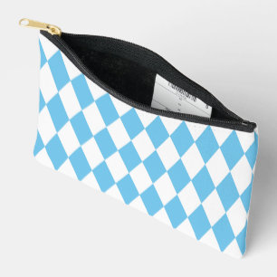 Pochette À Accessoires Drapeau bleu et blanc Bavière Rhombus Motif
