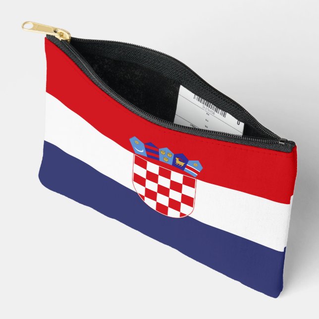 Pochette À Accessoires Drapeau de Croatie (Ouvrir)
