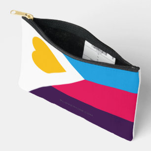Pochette À Accessoires Drapeau de fierté polyamoureuse tricolore de Slipp