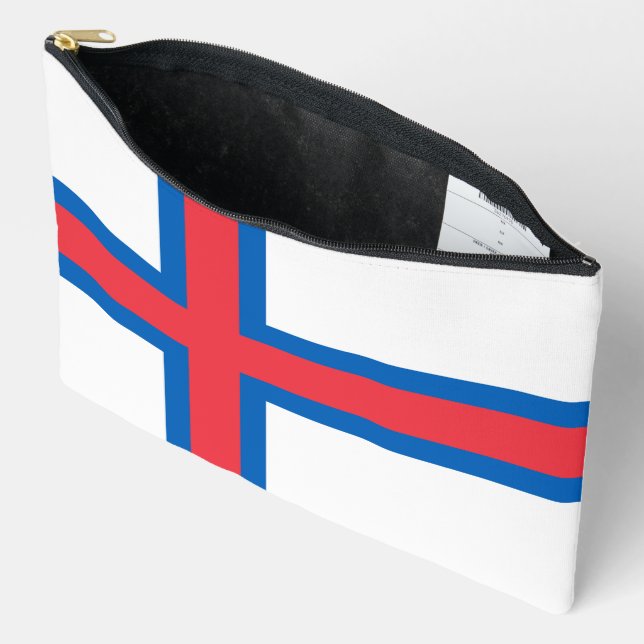 Pochette À Accessoires Drapeau des îles Féroé (Ouvrir)
