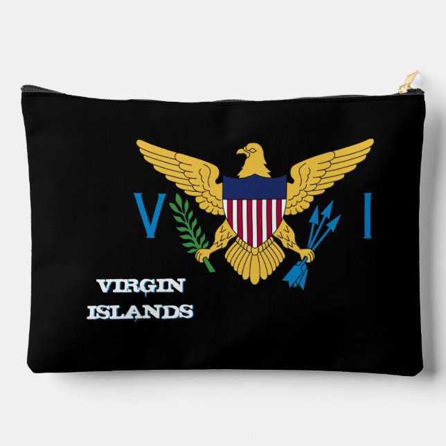 Pochette À Accessoires Drapeau des îles Vierges américaines (Verso)