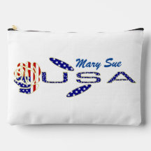 Drapeau USA Rose sur le côté Bleu Personnalisé