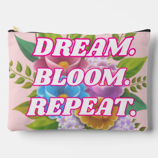 Pochette À Accessoires Dream Bloom Répéter Floral Motivational CosmeticBa (Recto)
